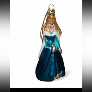 Disney Sleeping Beauty Aurora European Style Glass Ornament Santas Best 2001